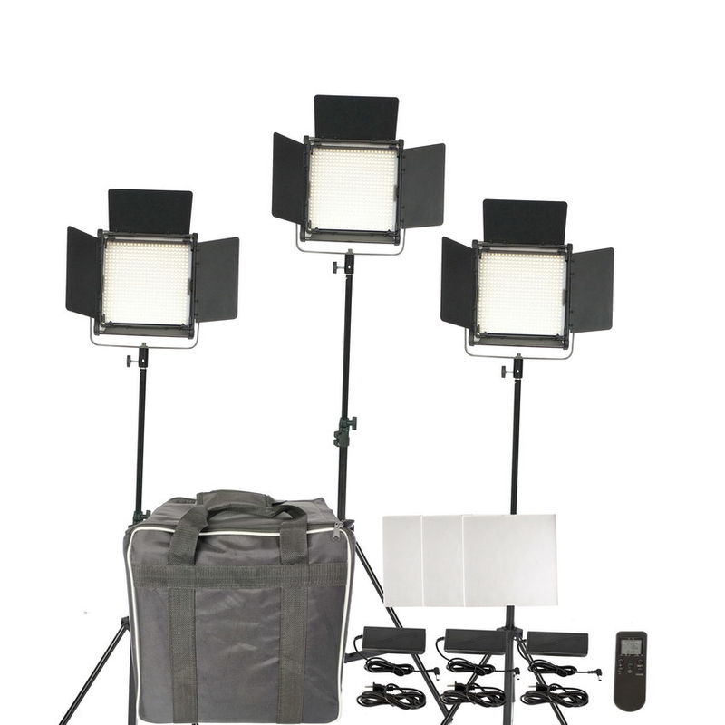 КРИ с 3 светлыми стойками, набор портативного набора СИД видео- светлого высокий панели света СИД поставщик